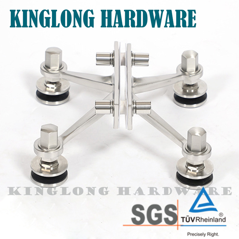 Stainless Steel Glass Fitting 4 Arms Curtain Wall Glass Spider