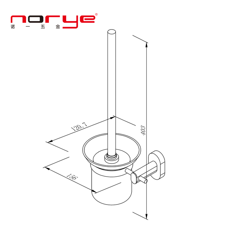 Настенный держатель для ёршика из нержавеющей стали