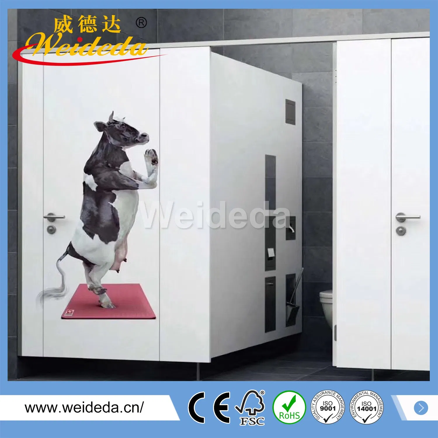 12mm Compact Laminate Toilet Door Panel