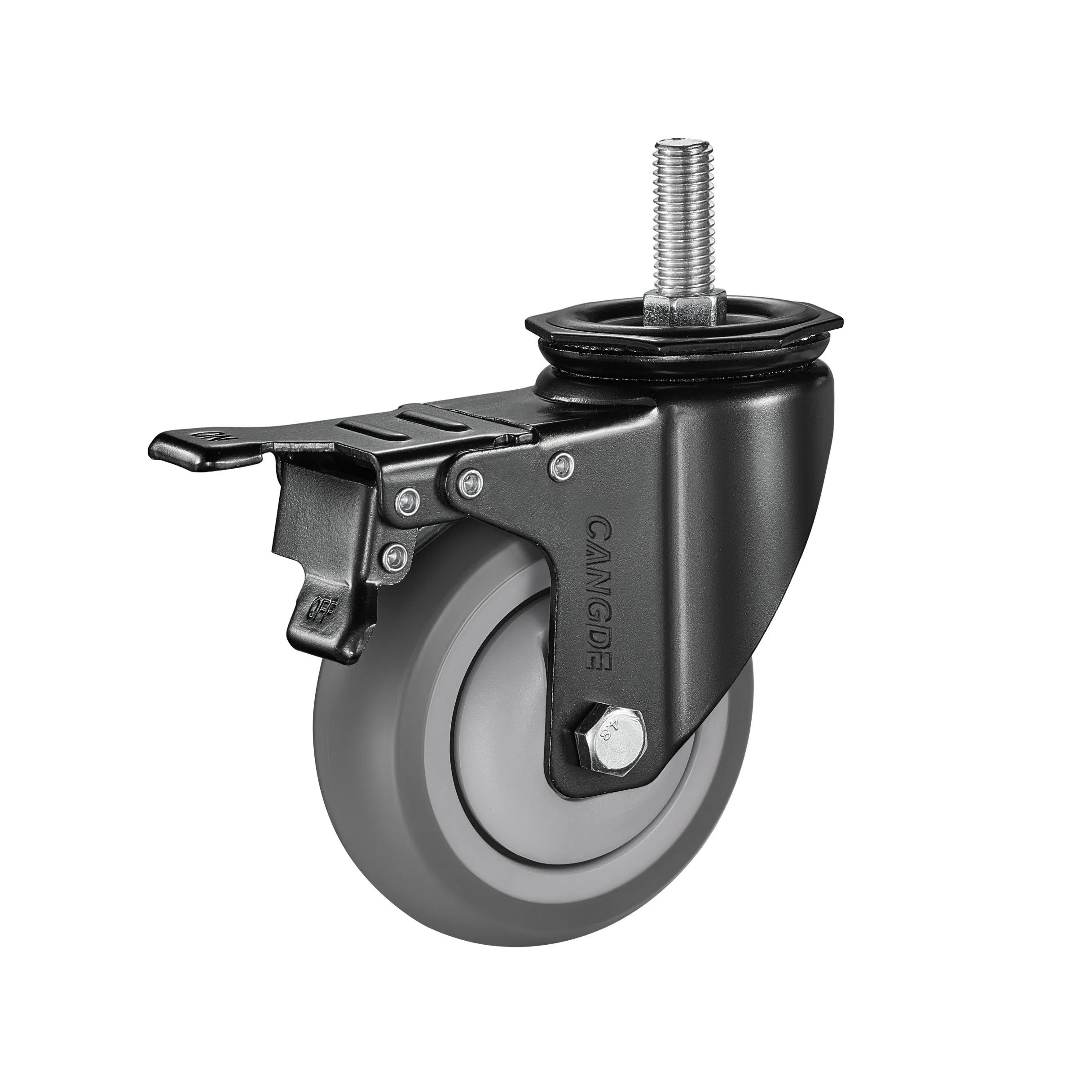 75mm100mm125mm Medium Duty Silent TPR Rubber Caster