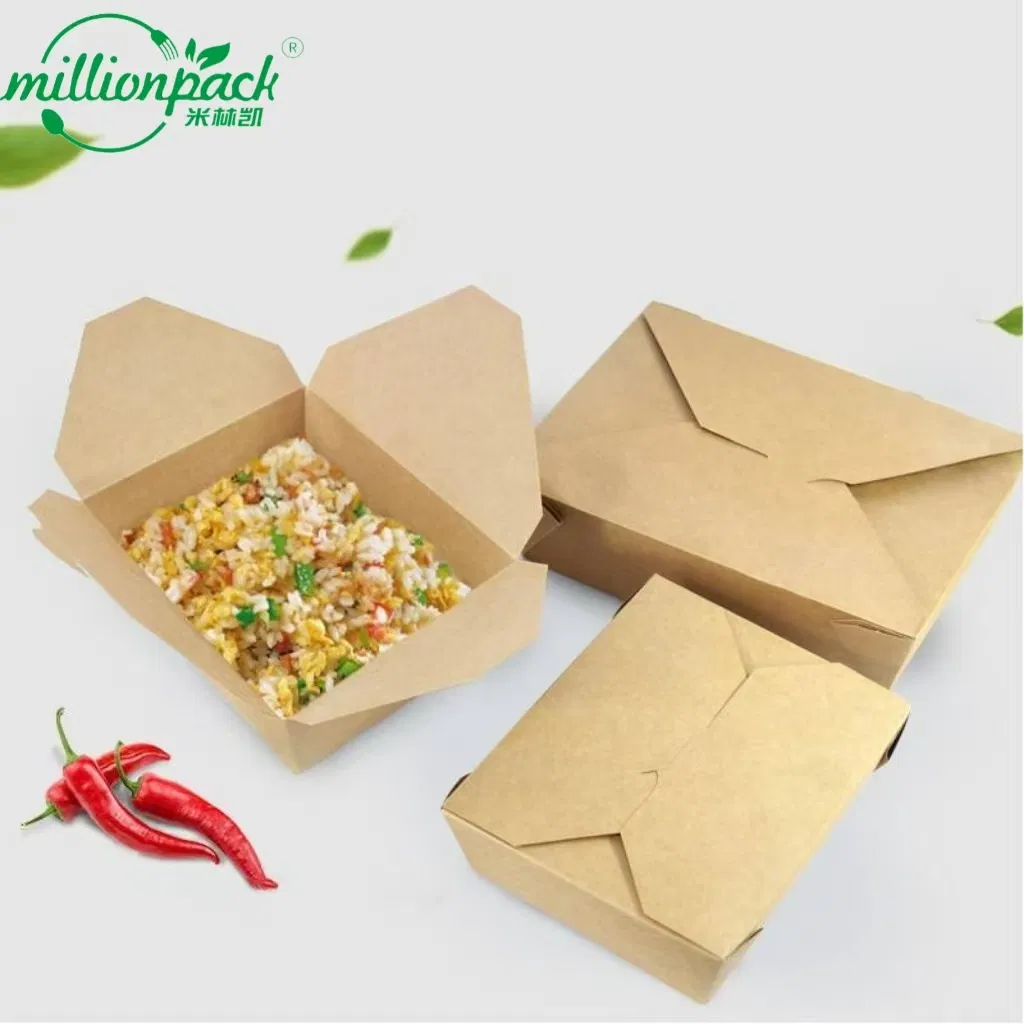 Custom Printed Paper Lunch Box for Eco Food Service