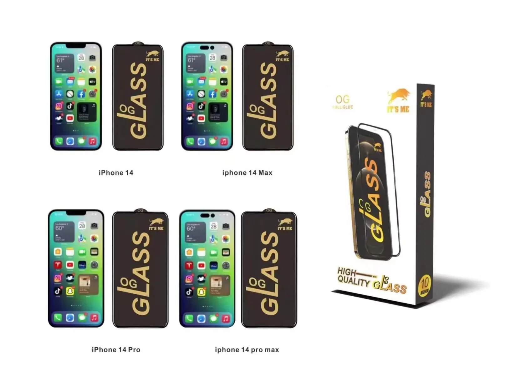 Og Tempered Glass It's Me Screen Protector Anti-Static Full Glue Tempered Glass for Xiaomi for Samsung