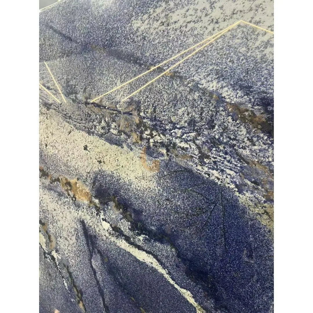 Brazil Natural Quartzite Azul Bahia Blue Quartzite Slab