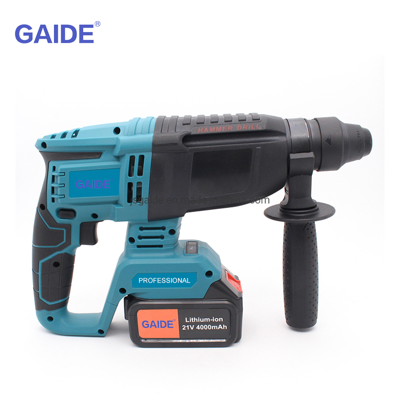 21V Brushless Rotary Power Drill Cordless Rotary Hammer with Battery