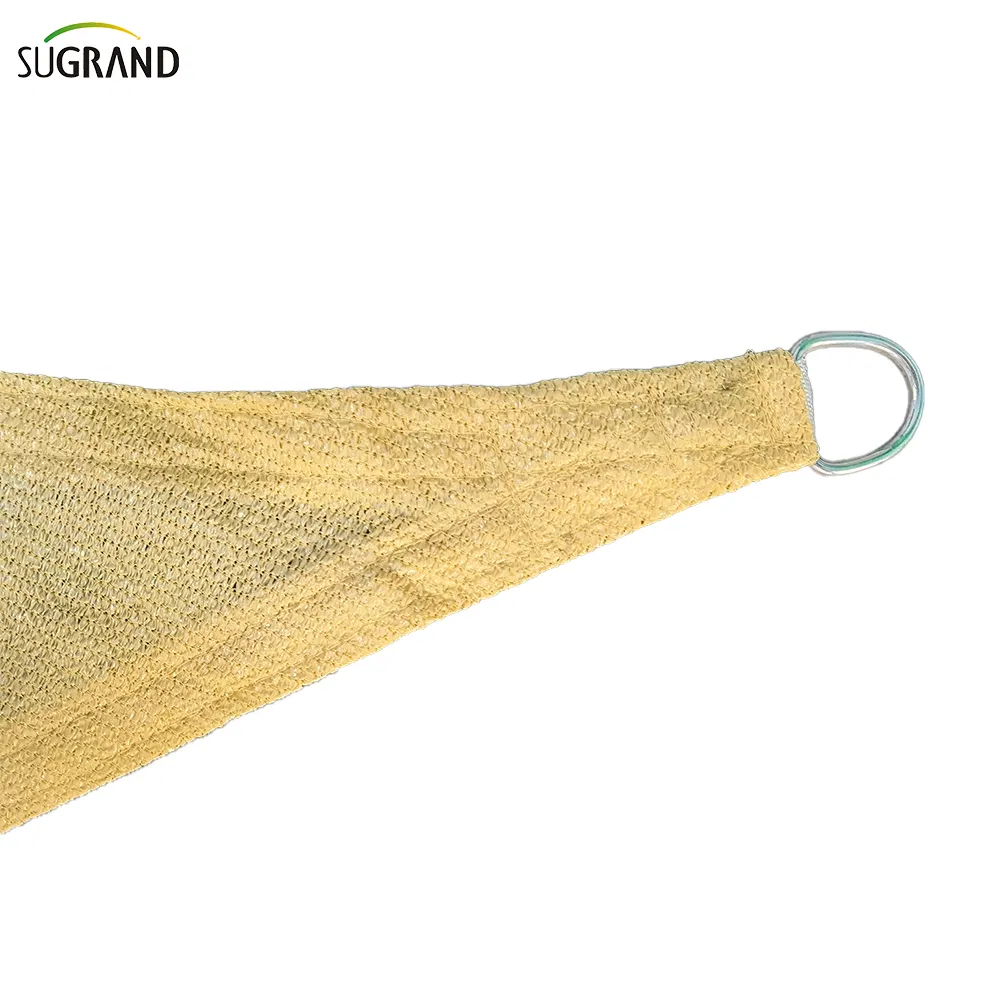 Garden Patio Triangle Sun Sail Shade & Ropes Awning Canop