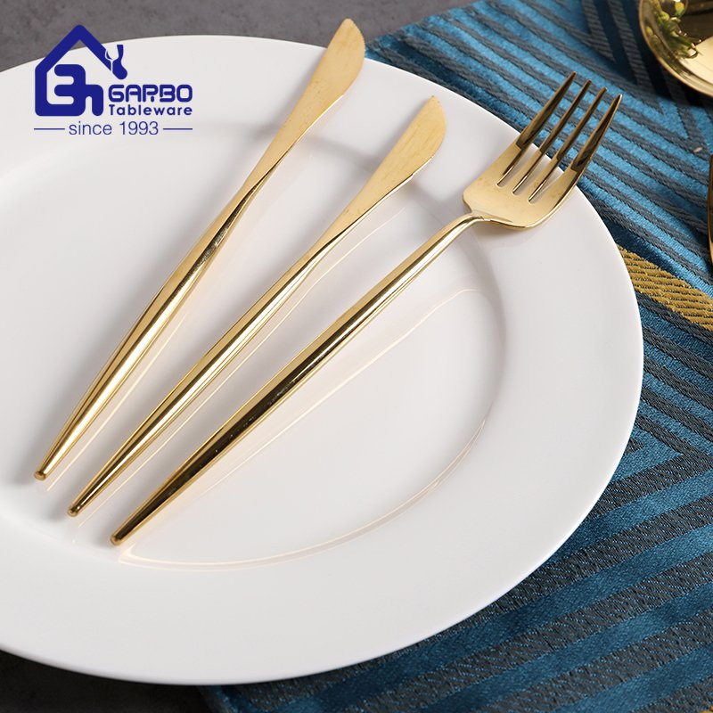 Hot Sale Stock Available Luxury Fancy Wedding Party 420ss Gold Dinner Knife for Retail