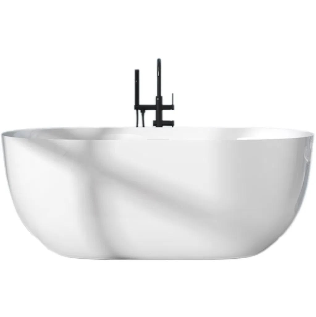 European Cheap Price Soaking White/Black Acrylic Oval Bath Tubs Freestanding Bathtub for Bathroom