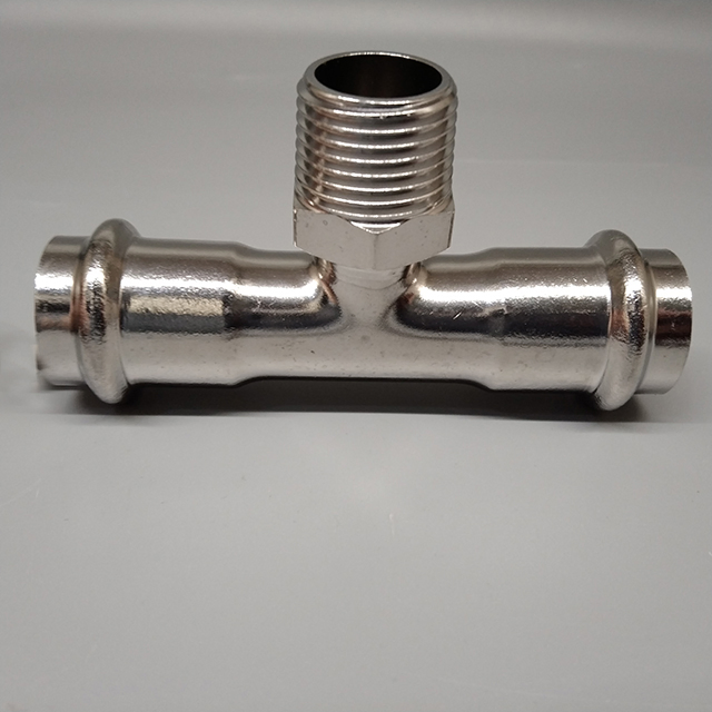 Tee Connectors Low-Pressure Stainless Steel Male Threaded Pipe Fittings