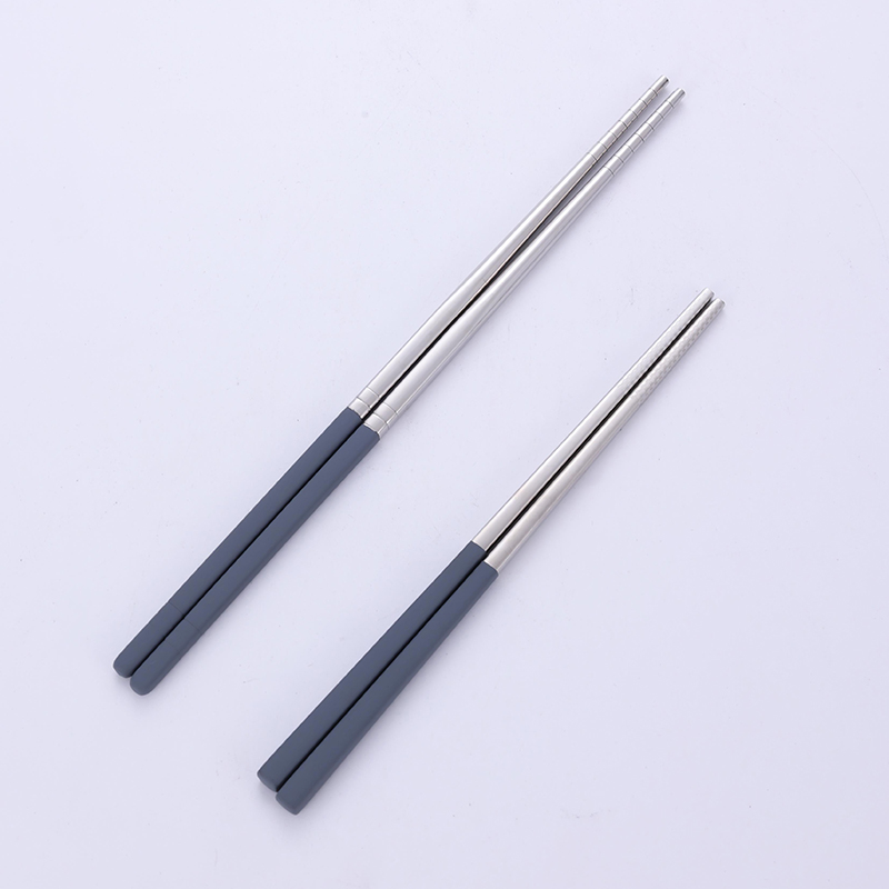 White Handle Chopsticks High Grade Stainless Steel Chopsticks