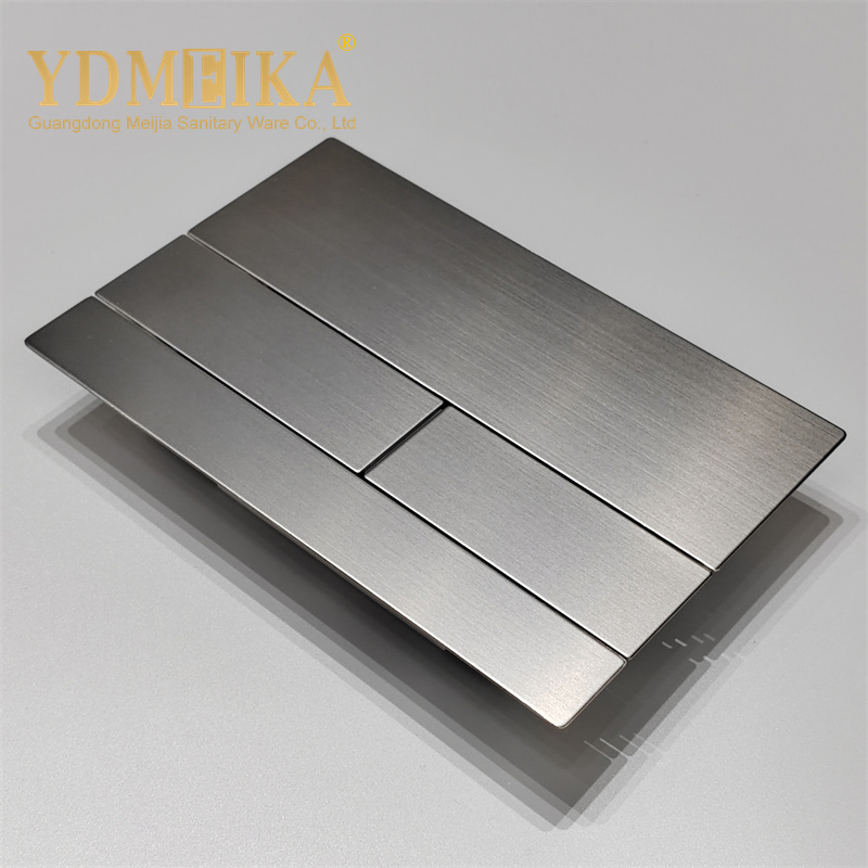 High Quality Water Tank Toilet Stainless Steel Dual Flush Button Gun Grey Color Square Concealed Cistern Flush Button Panel