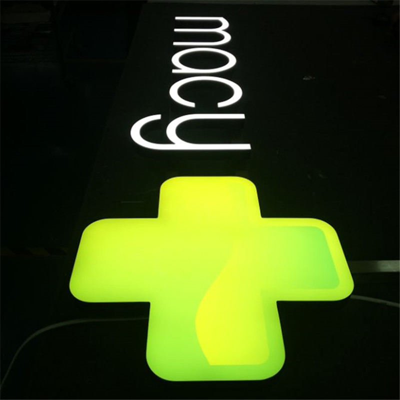 Custom Acrylic LED Signage Face Light Signage for Pharmacy