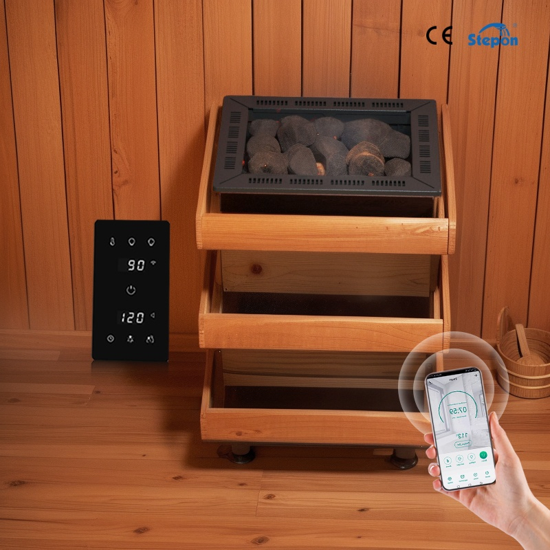 Stepon OEM ODM Electric Sauna Heater WiFi APP Control Sauna Stove 6kw/220V