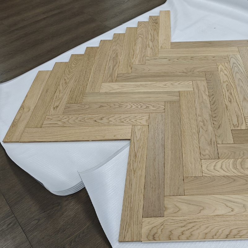 Инженерная доска паркетная елочка белый дуб 15мм