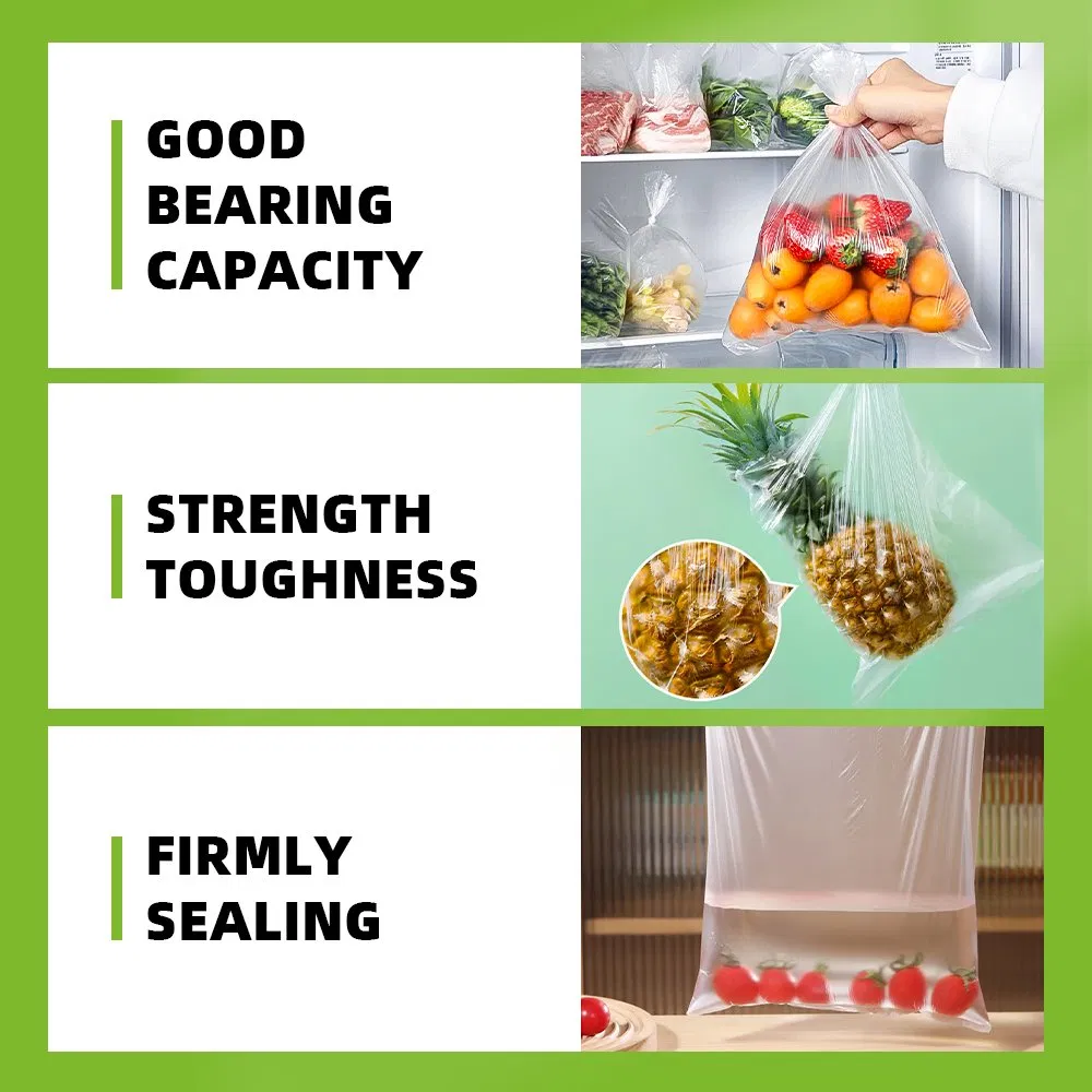 Good Quality Custom Printing Freezer Grocery Biodegradable Bags Transparent Small Food Grade Plastic Bags for Food