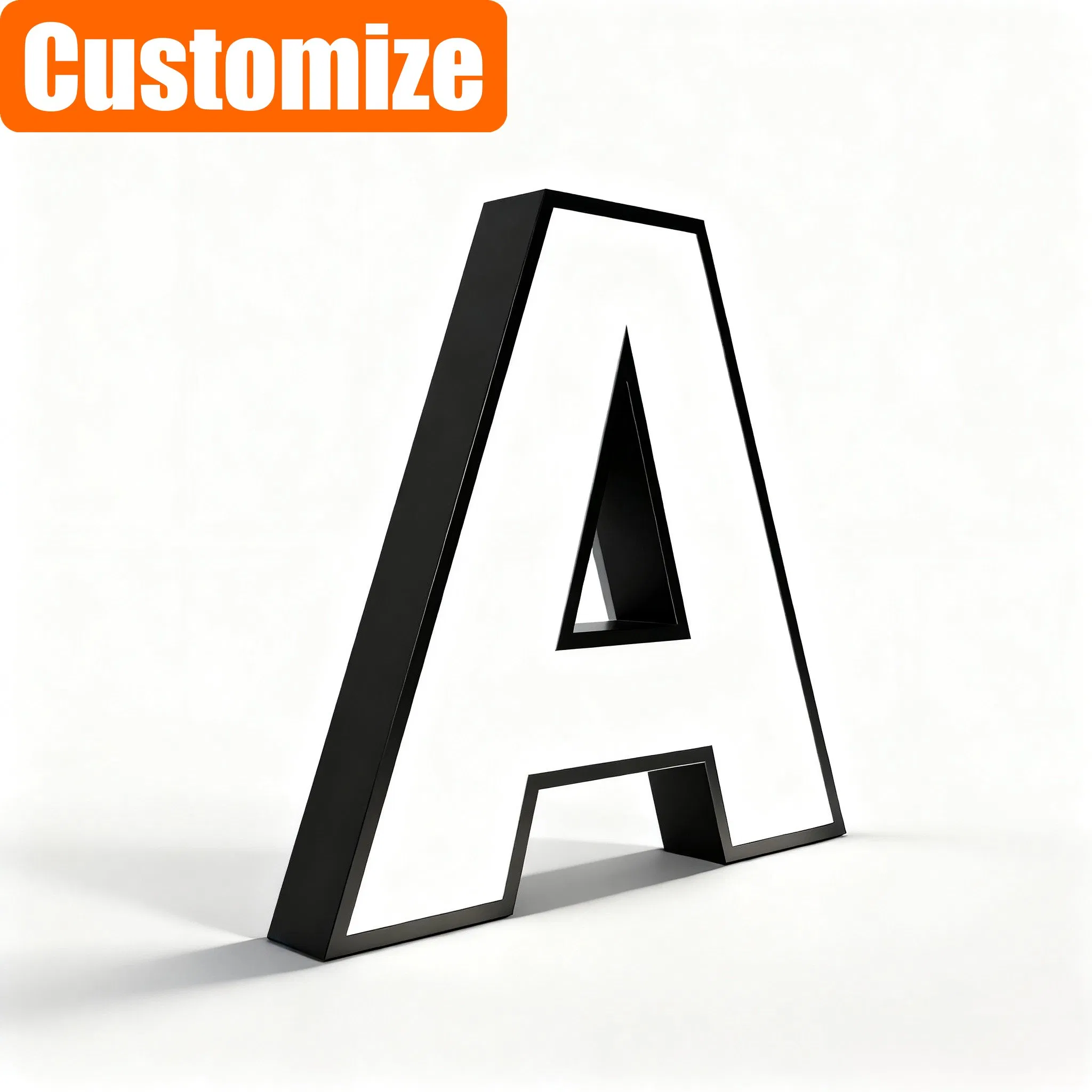 Customized Shopfront Box Sign Lightbox Illuminated Crystal Round Letter Signage Acrylic Signage