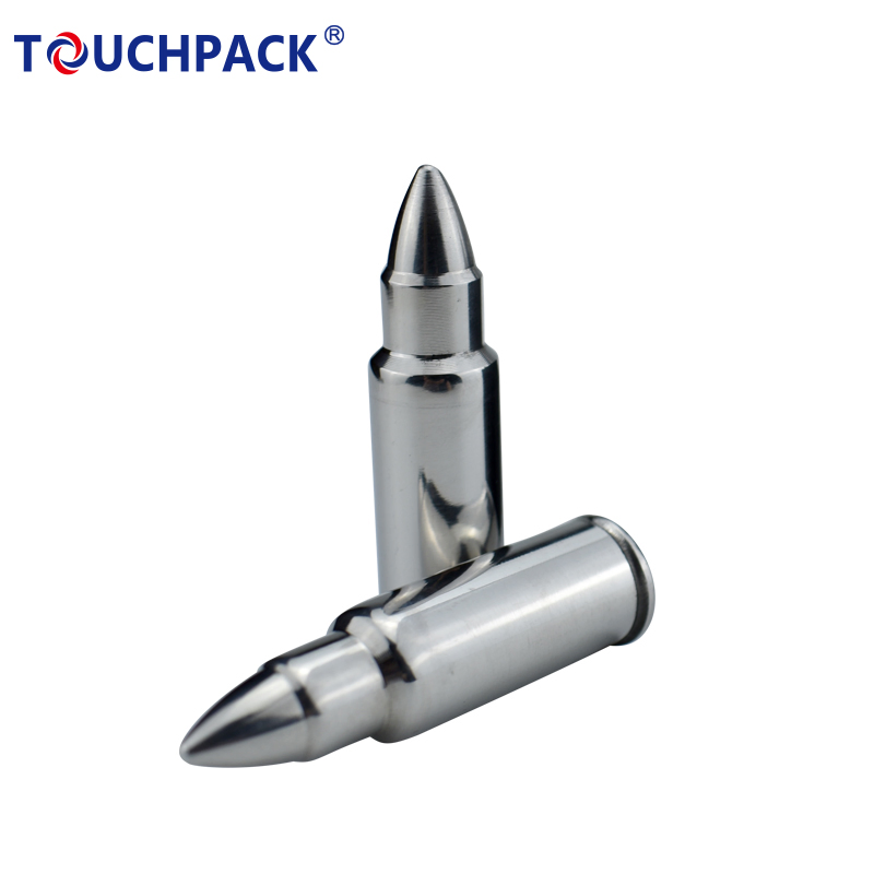 Wholesale OEM Reusable Portable Custom Logo Ss Bullet Shape Whisky Chilling Stones