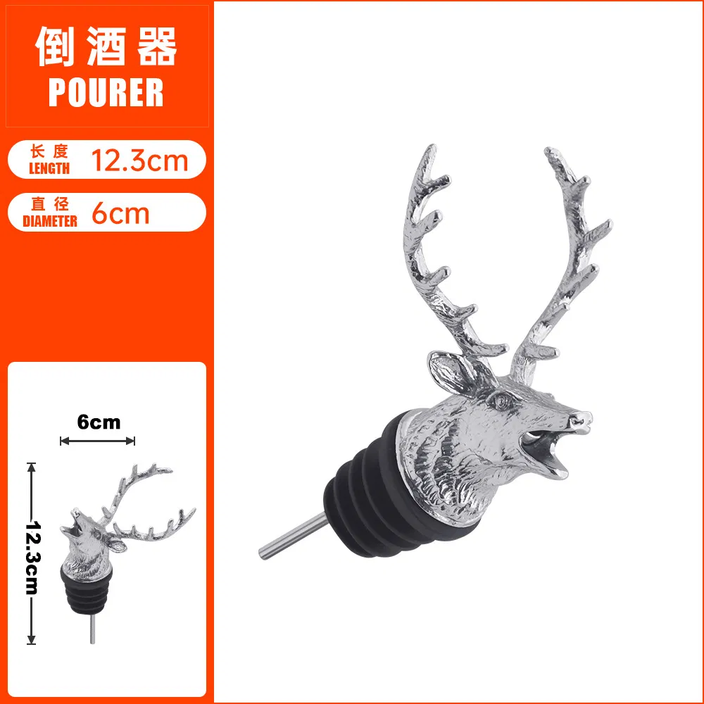 Olive Oil Spout Pourer Stainless Steel Liquor Bottle Pourers Spouts with Rubber Dust Caps