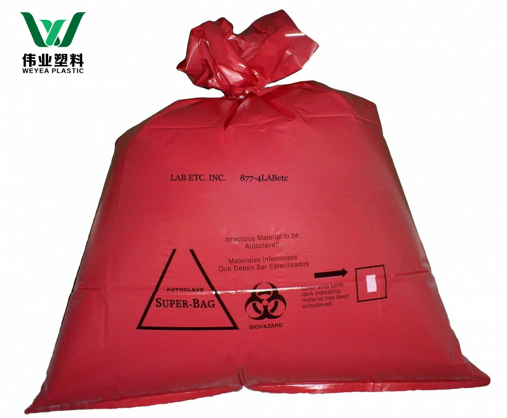Biodegradable Autoclavable Biohazard Bag, Biohazard Garbage Bag