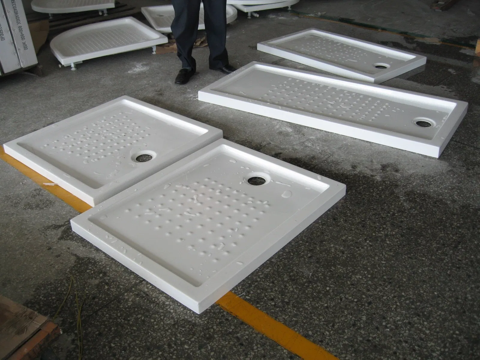 Slim Acrylic Shower Basin, Rectangle acrylic Shower Tray, Acrylic Shower Plate