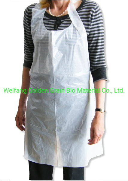 Personal Cleaning Apron Disposable Apron Corn Starch Biodegradable and Compostable Apron