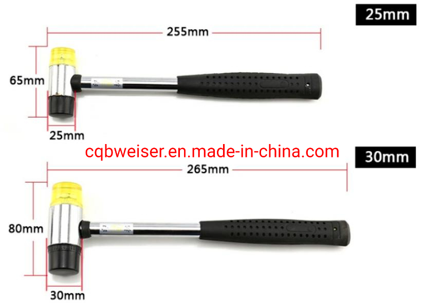 Rubber Hammer Mallet Hammer Nonslip Grip Dual Mini Rubber Hammer