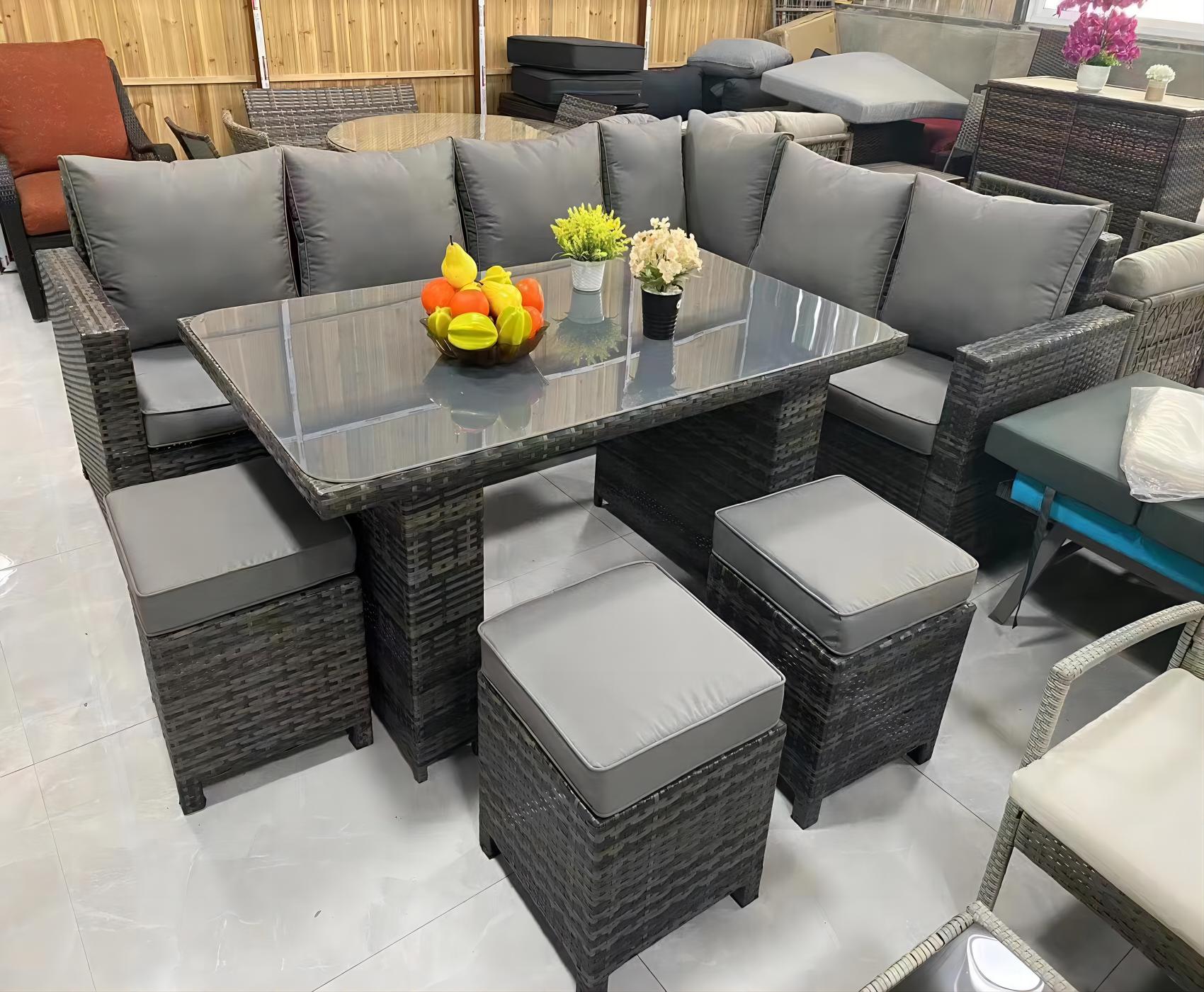 Диваны садовые с подушками комплект патио