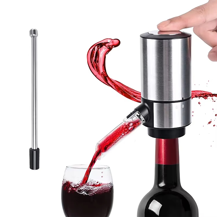 One-Stop Service Custom Logo Color Size Stainless Steel Portable Metal Wine Aerator for Badia Al Colle Baileyana Ballatore