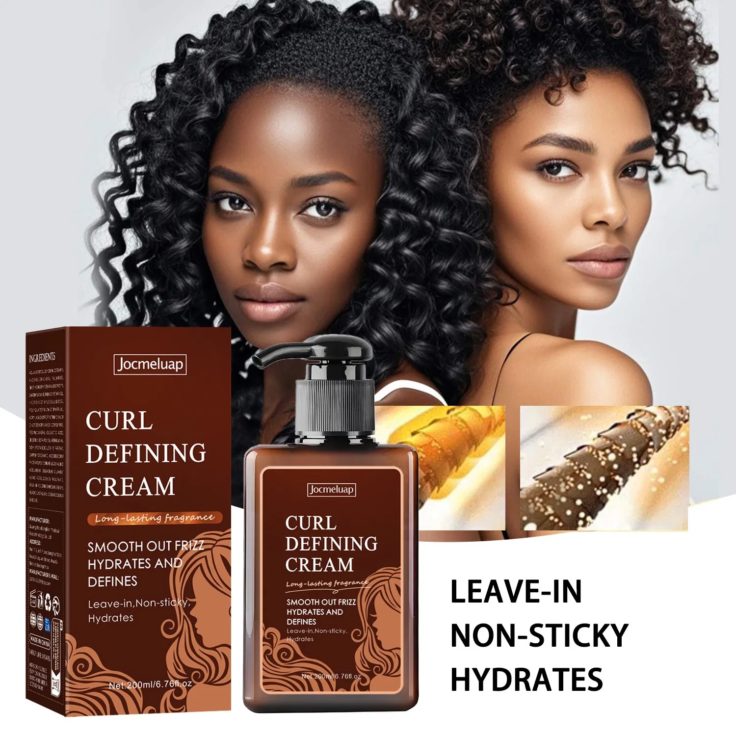 Factory OEM Customized Curl Defining Cream Hair Curling Cream Defines Curls Anti Frizz Curling Cream