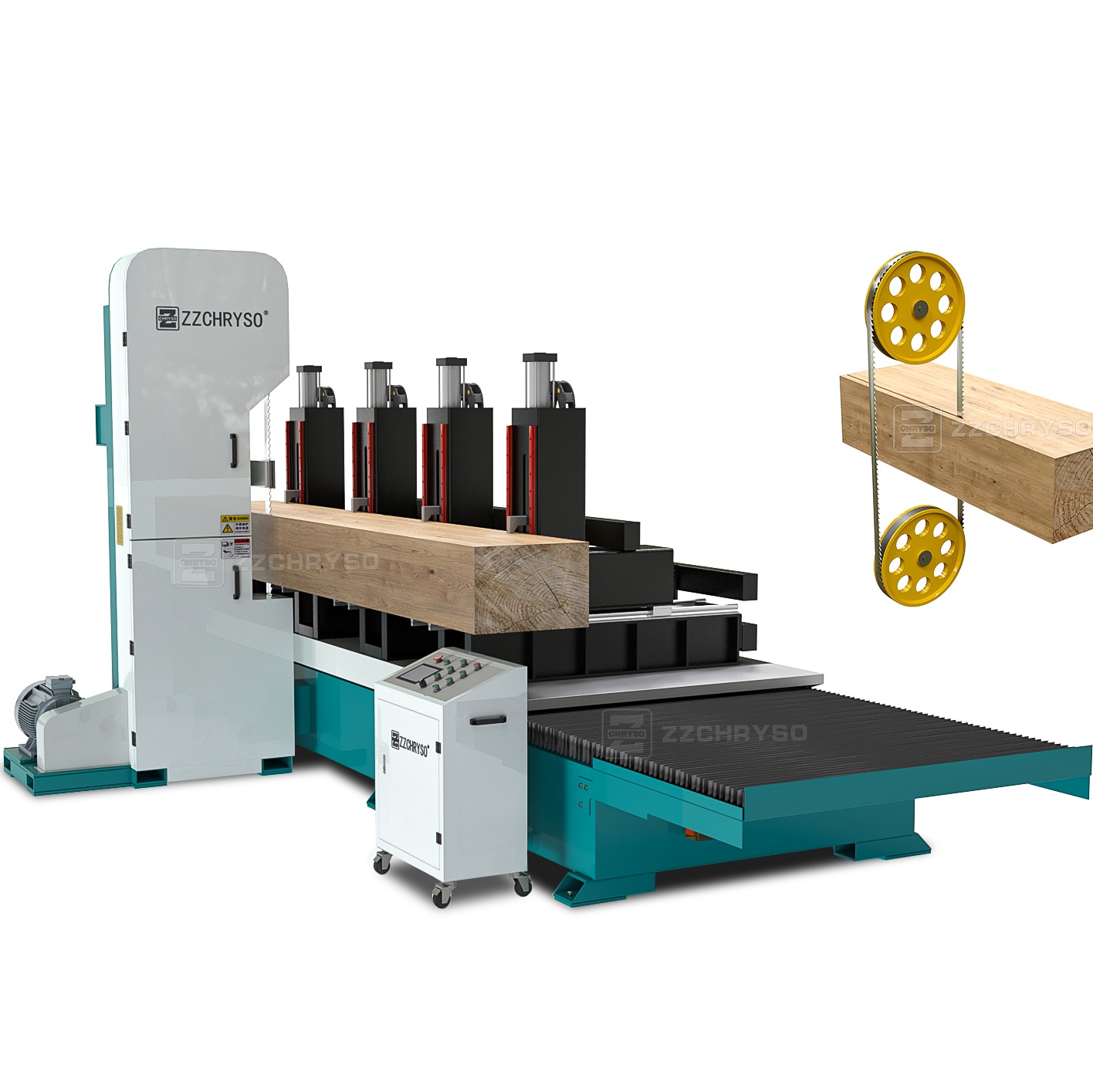 Ленточная пила по металлу вертикальная автоматическая CNC