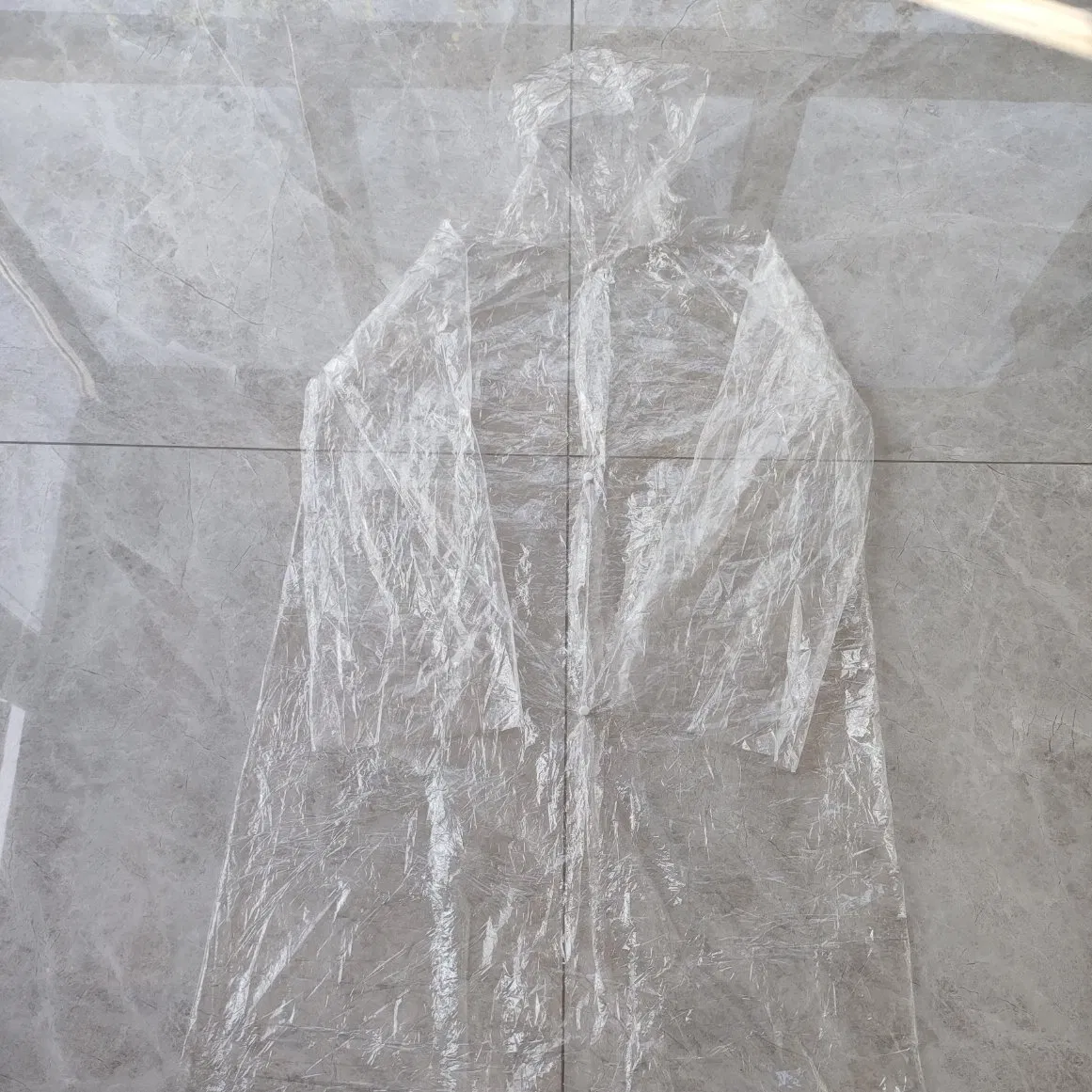 Clear LDPE Raincoat with Good Transparency