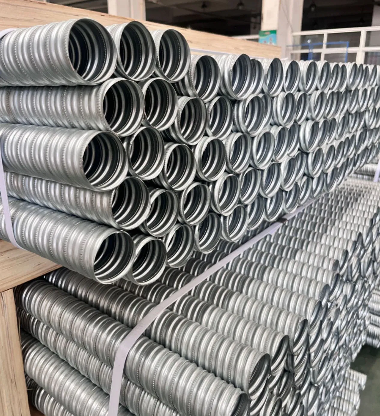 Post Tension Prestressed Galvanized Steel Corrugated Duct Double Wall Corrugated Pipe for Bridges 45mm