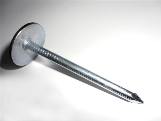 White Zink Bwg 9*2.5 Inch Twisted Shank Galvanized Umbrella Head Roofing Nails From Factory