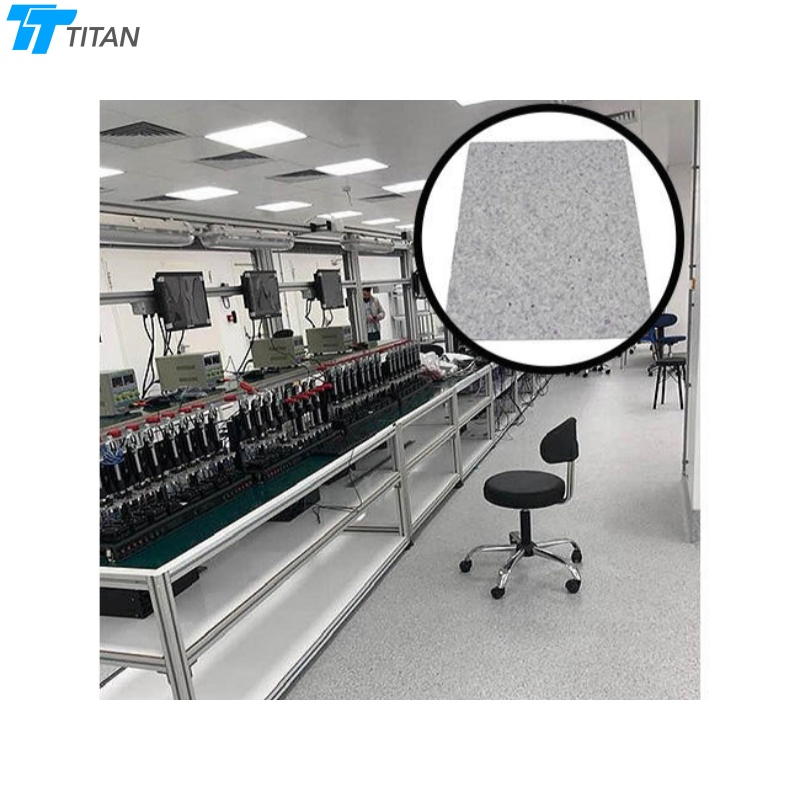 Antibacterial Homogeneous ESD Vinyl Floor Antistatic Flooring Sheet