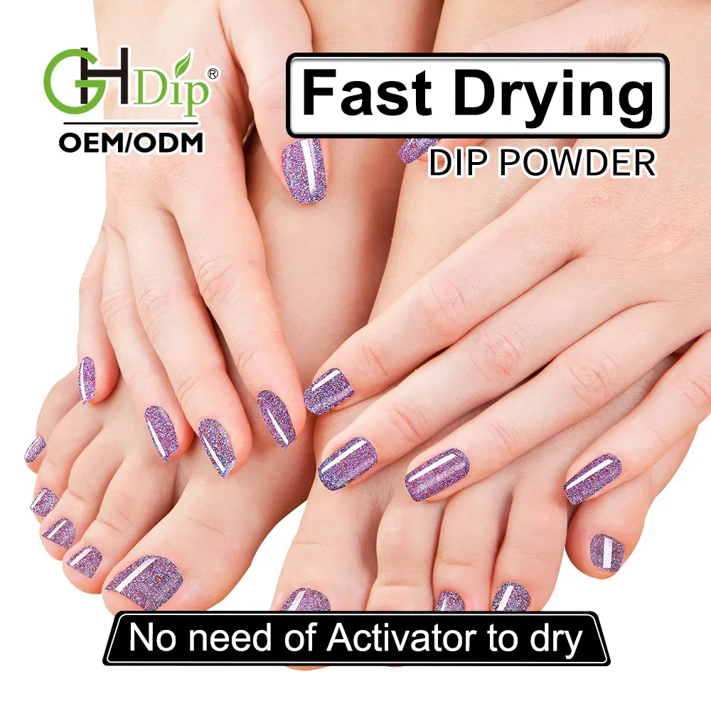 Shimmer Shiny Glitter Nail Dipping Powder Match Gel Polish and Lacquer