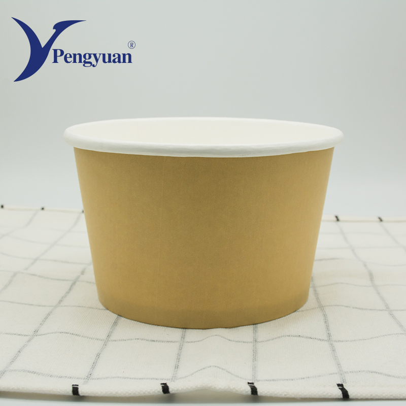 Disposable Take out Brown Kraft Paper Soup Food Bowl