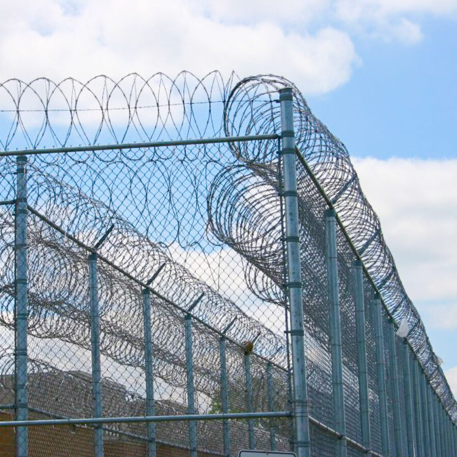 High Security Airport Fences Welded Metal Y Post