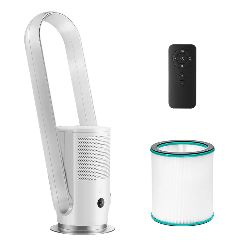 Innovative Airflow Circulator Fan Adjustable Temperature 80 Oscillating Quiet DC Motor Smart Leafless Fan