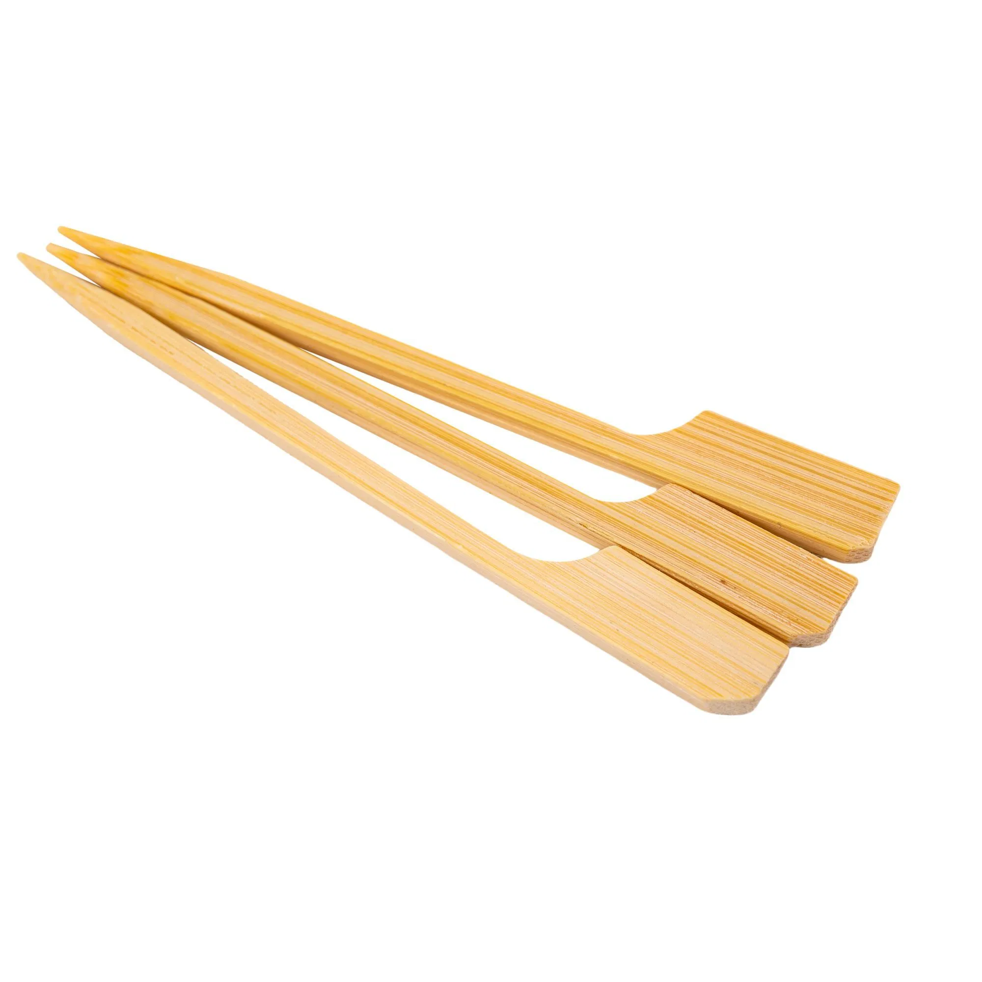 Disposable Long Barbeque Snacks Stick Bamboo Flat Skewers