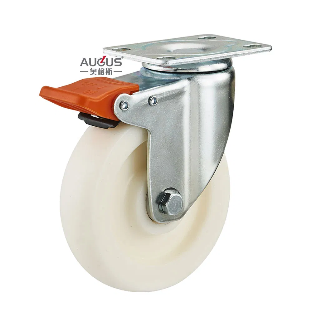 3 4 5 Inch White PP/Nylon Swivel Caster Wheel Industrial Caster