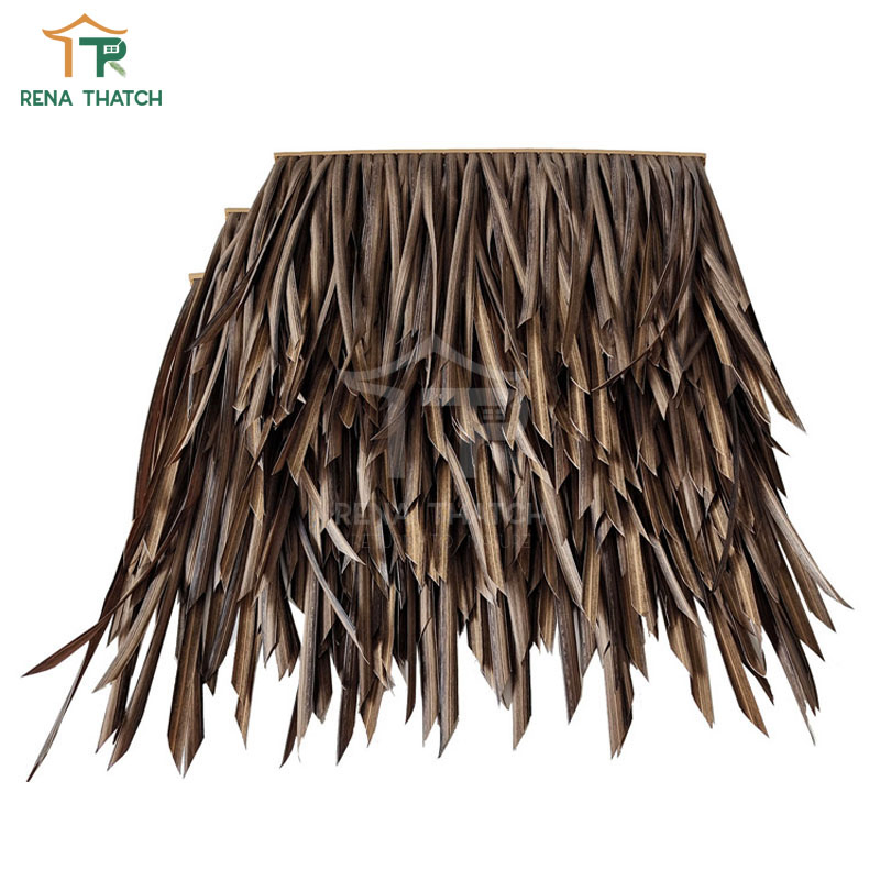 Recyclable Anti-UV Synthetic Fireproof Cheap Fiber Thatch Cover Synthetic Thatch China
