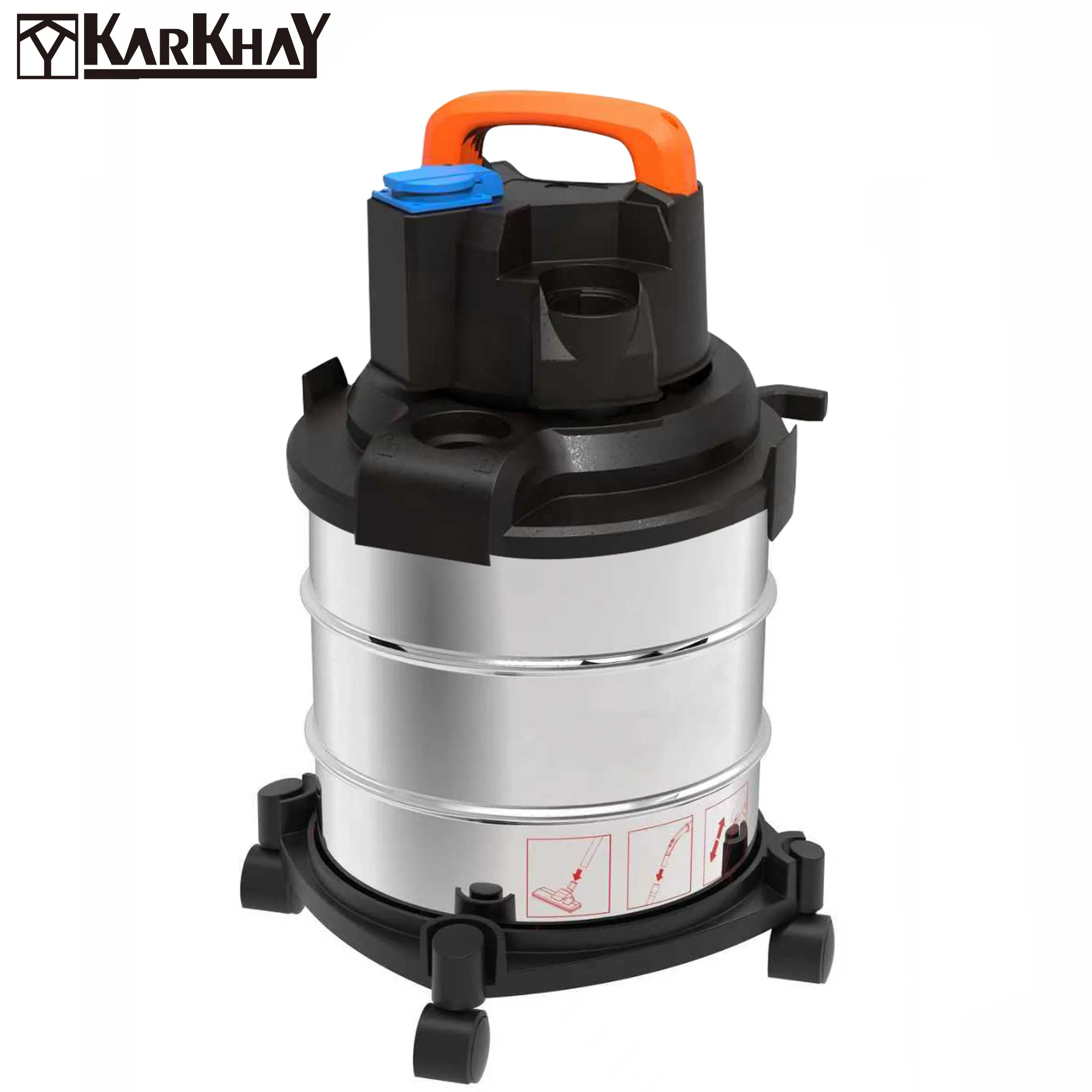 Portable Wet and Dry Vacuum Cleaner with Power Socket 20L
