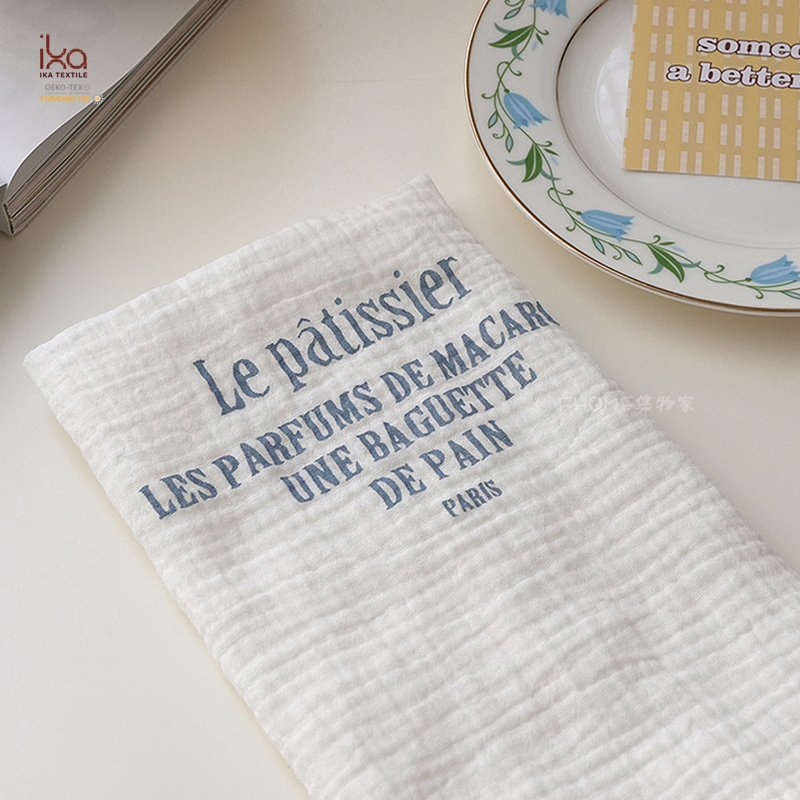 Fabric Wedding Hotel Living Room Home Quality Christmas Decoration Printed Embroidery Woven Custom White Eco Friendly Cloth Napkins with Logo