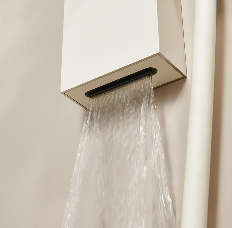 Luxury Victorian Dual Handle Gold Copper Bathroom Bath Separate Hot and Cold Faucets Taps Shower Panel Fixtures with Shower Attachment