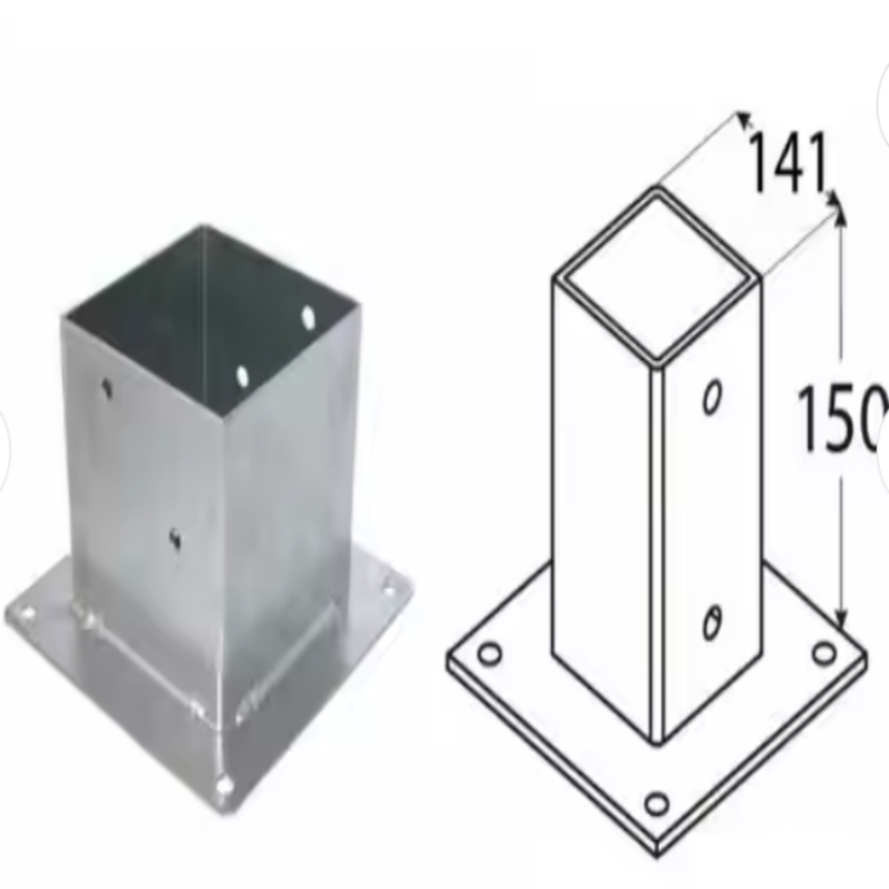 Metal Post Holder Wooden Deck Fence Base Support Low Price