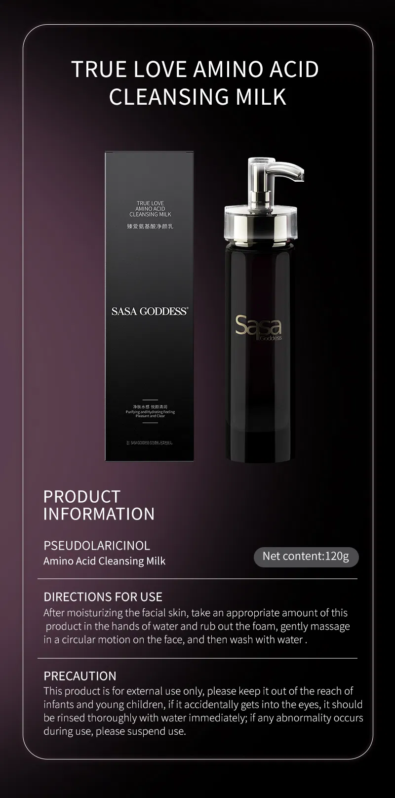 Sasa Goddess Amino Acid Cleansing Milk for Radiant Skin