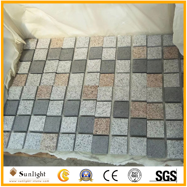 Chinese Cheap Grey Granite Cube, Paver Stones, Stone Garden Tiles