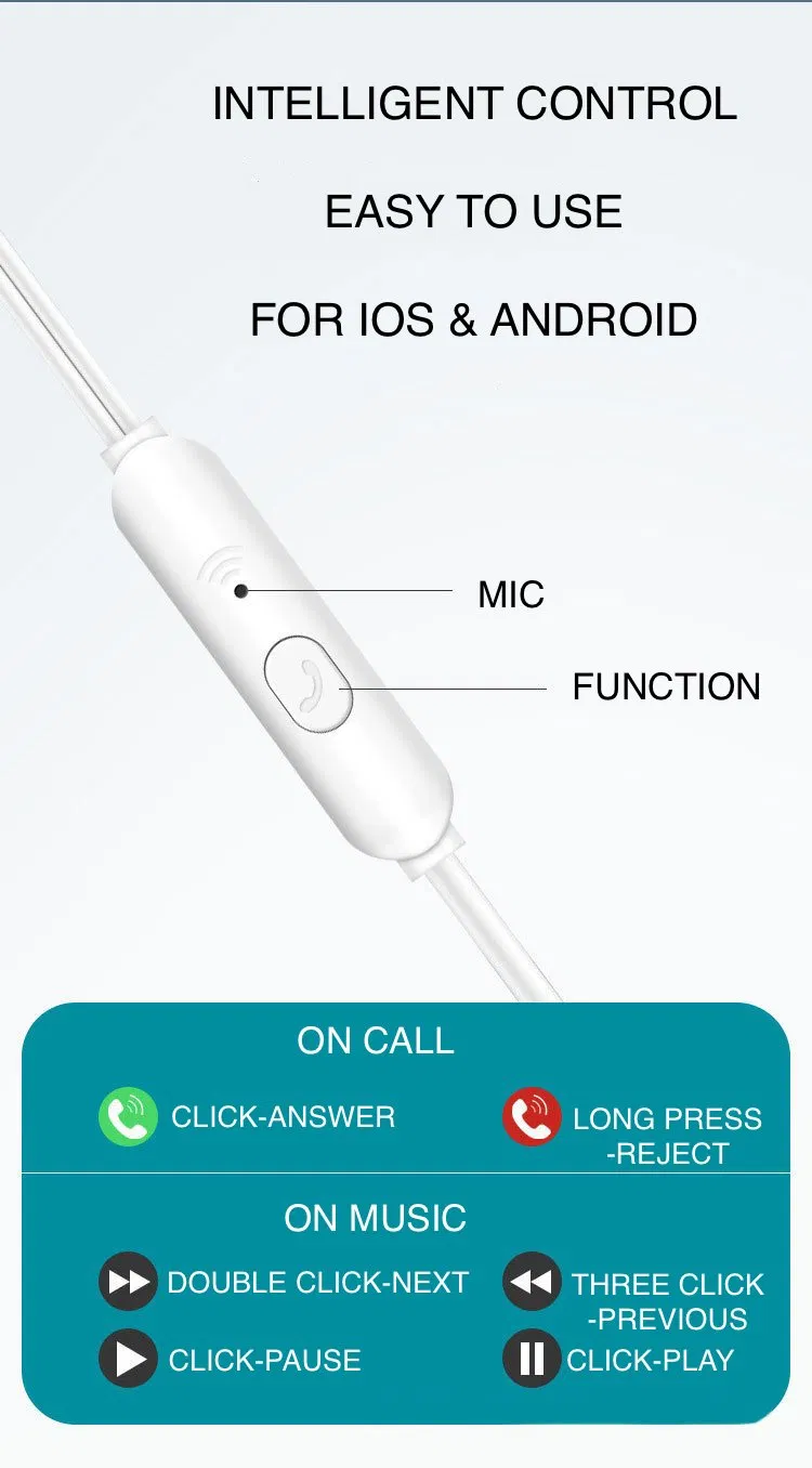 Sleeping Earphones 3.5mm High Bass in Ear Wired Earphone Headphones Earbuds with Mic Re03