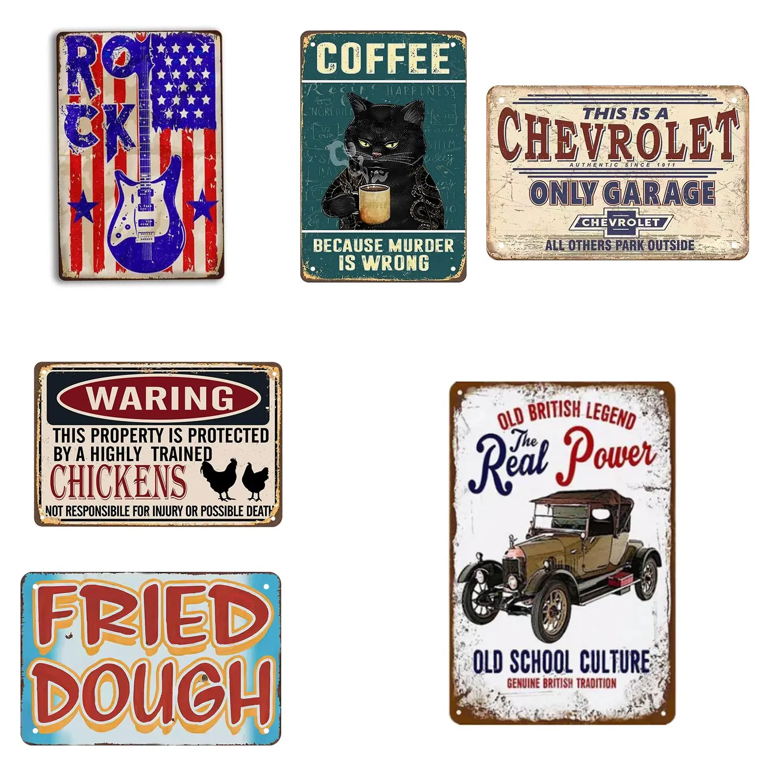 Wholesale Metal Advertising Sign Wall Decorations Retro Style Beer Signs Metal Wall Hanging Plate Vintage Decorative Tin Sign