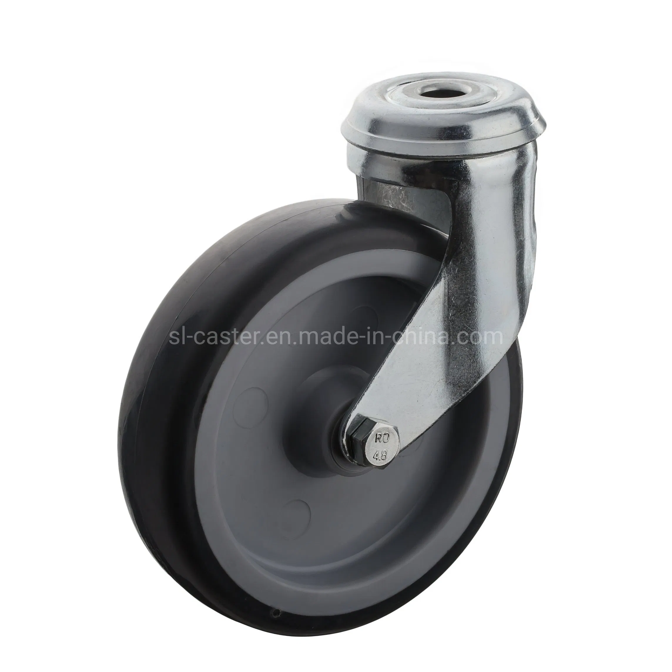 125mm European Type Castor Wheel for Trolley TPE Wheel with PP Center