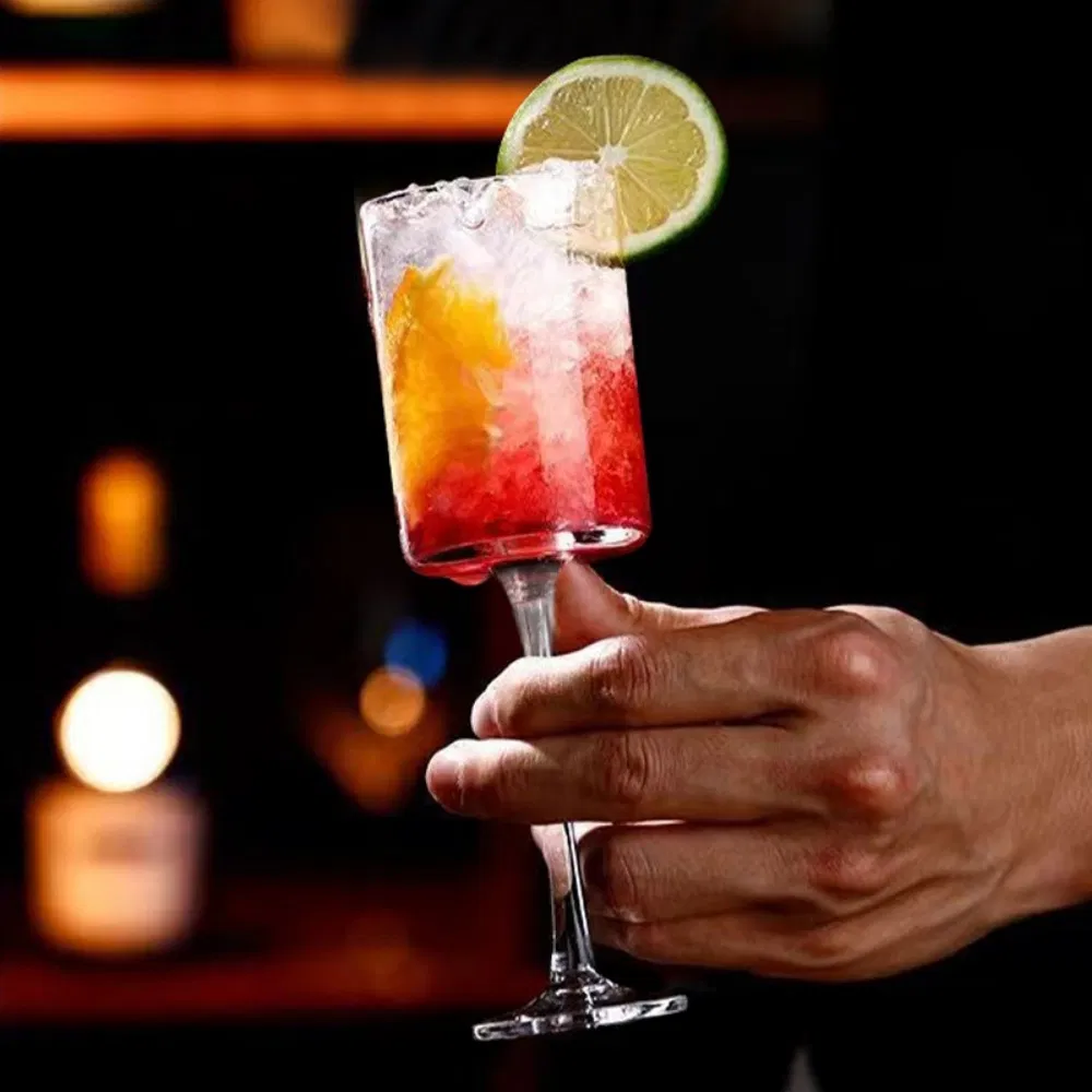 Квадратные бокалы для вина Premium Crystal